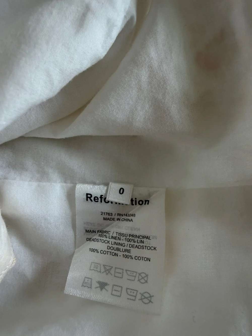 Reformation Palm Linen Set Skirt and Top Floral Print